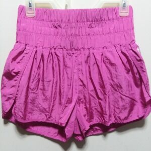 Free People‎ Movement The Way Home Shorts Dazzle Running Athletic Pink Size M